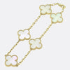 Van Cleef & Arpels Vintage Alhambra Five Motif Mother of Pearl Bracelet