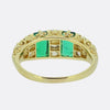 Victorian Colombian Emerald and Diamond Cluster Ring