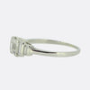 Art Deco 0.95 Carat Princess and Baguette Cut Diamond Ring