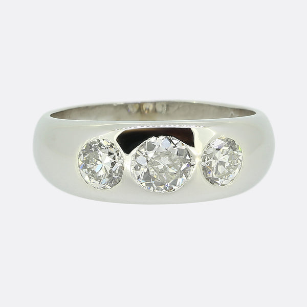 Vintage 1.18 Carat Diamond Three-Stone Ring