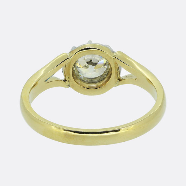 TVJ 0.94 Carat Old European Cut Diamond Solitaire Ring