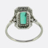 Art Deco Emerald and Diamond Cluster Ring