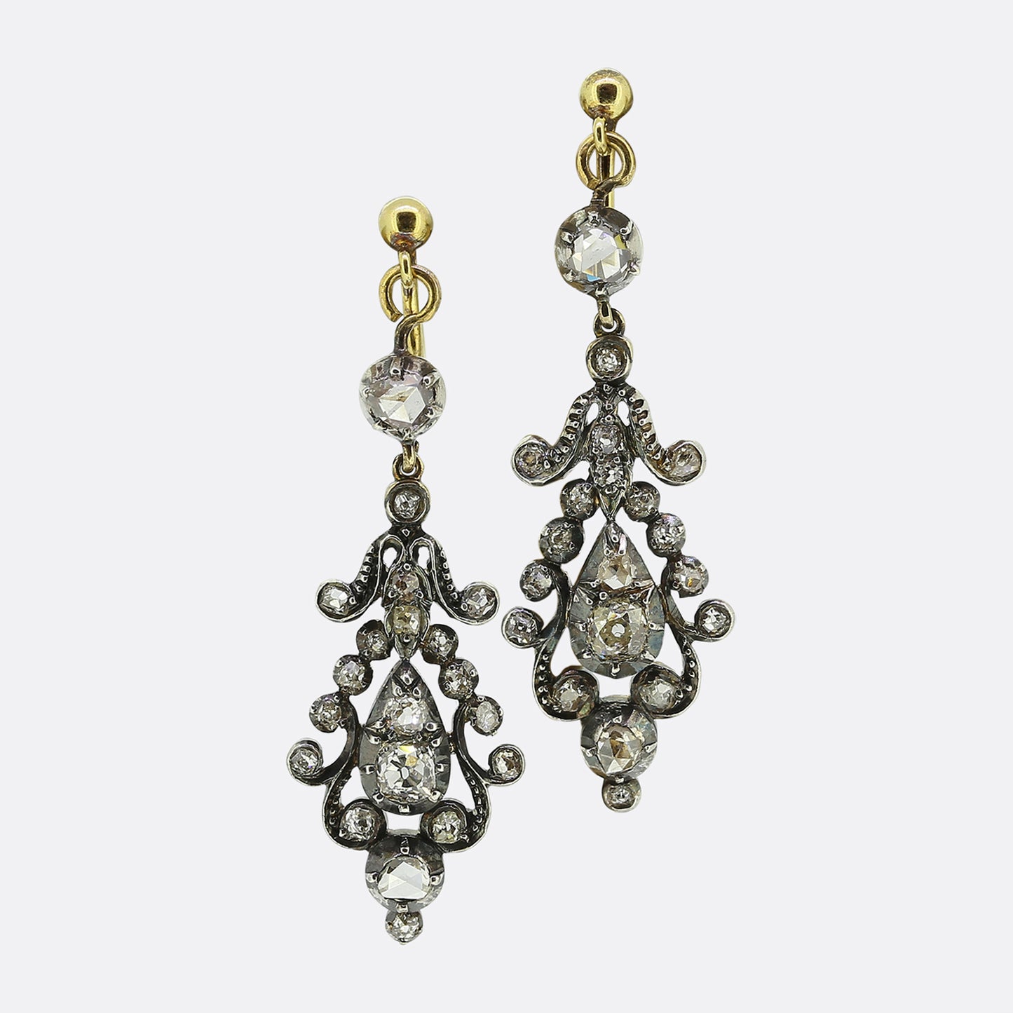 Victorian Diamond Drop Earring