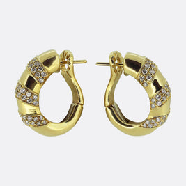 Piaget Diamond Half-Hoop Earrings