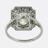 Art Deco Old Cushion Cut Diamond Engagement Ring