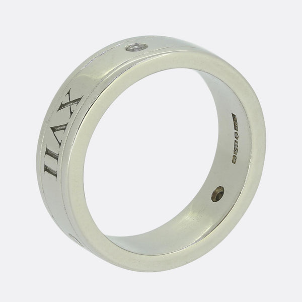 Vintage Roman Numeral Diamond Band Ring