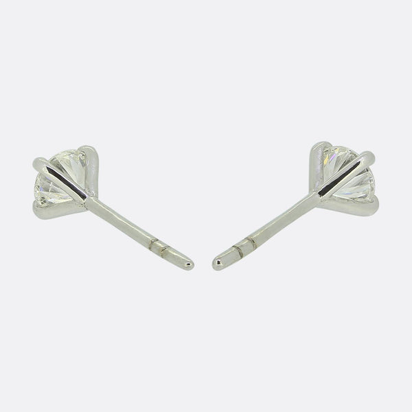0.80 Carat Diamond Stud Earrings