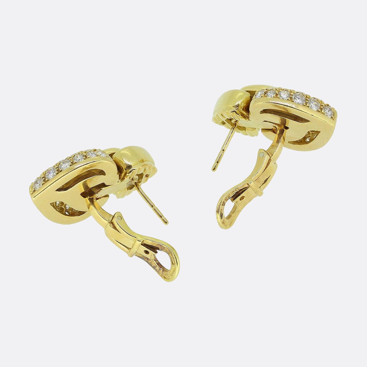 Bvlgari Doppio Cuore Diamond Heart Drop Earrings