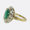 Victorian Emerald and Diamond Cluster Ring