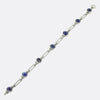 Art Deco Cabochon Sapphire and Diamond Bracelet