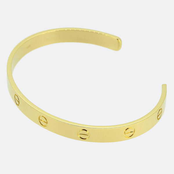 Cartier LOVE Cuff Bangle Size 20