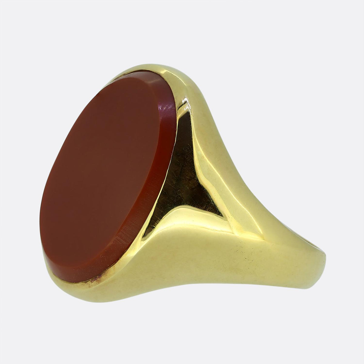 Vintage Oval Carnelian Signet Ring