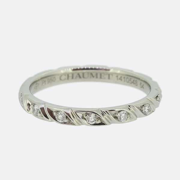 Chaumet Torsade De Chaumet Wedding Band Ring Size N (54)