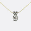 Antique Old Cut Diamond Drop Necklace
