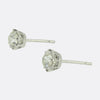 Antique 1.70 Carat Old Cut Diamond Stud Earrings