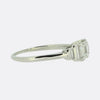 Art Deco 0.95 Carat Princess and Baguette Cut Diamond Ring