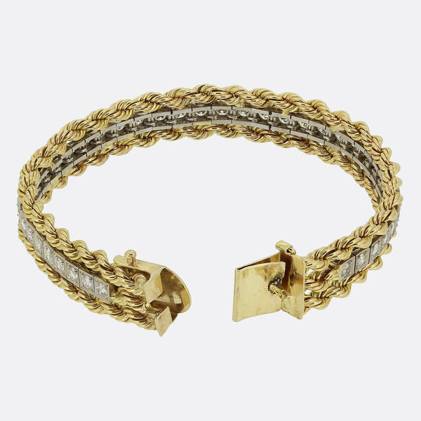 Vintage 3.00 Carat Old Cut Diamond Bracelet