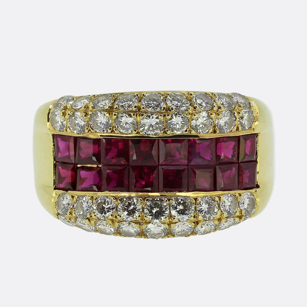 Vintage Ruby and Diamond Ring
