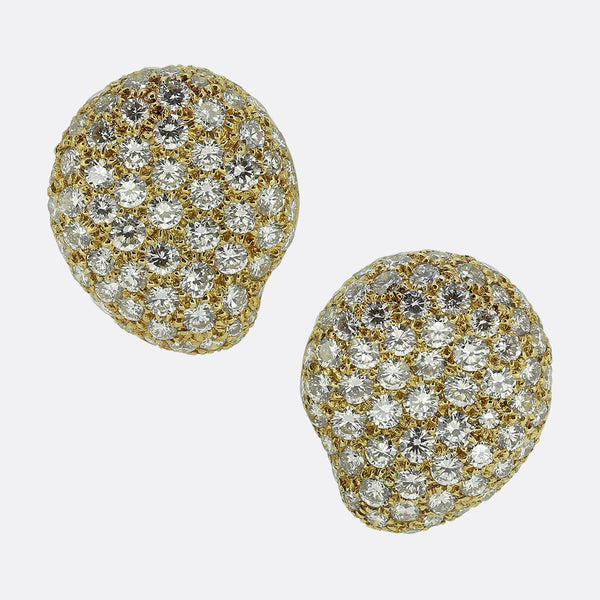 Tiffany & Co. Pavé Diamond Bean Earrings