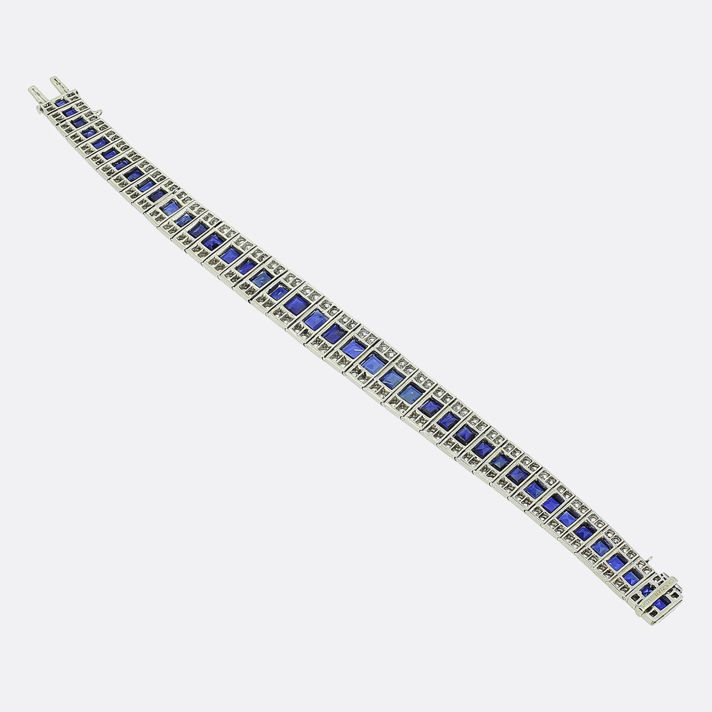 Cartier Art Deco Sapphire and Diamond Bracelet