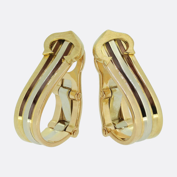 Cartier Double C Vintage Clip On Earrings