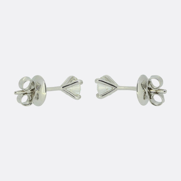 0.80 Carat Diamond Stud Earrings