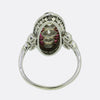Late Art Deco Ruby and Diamond Navette Ring