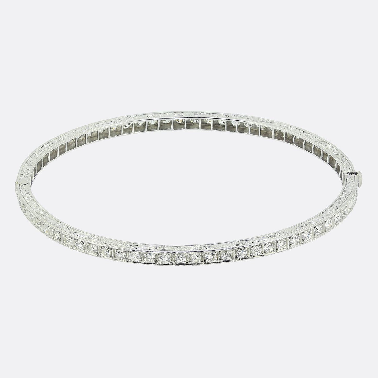 Art Deco Onyx and Diamond Bangle Set