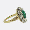 Victorian Emerald and Diamond Cluster Ring