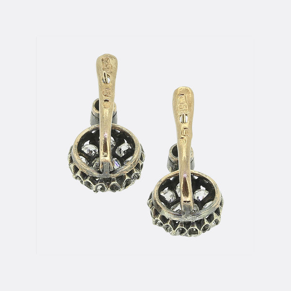 Antique Diamond Cluster Earrings