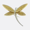 Giorgio Visconti Diamond and Yellow Sapphire Dragonfly Brooch
