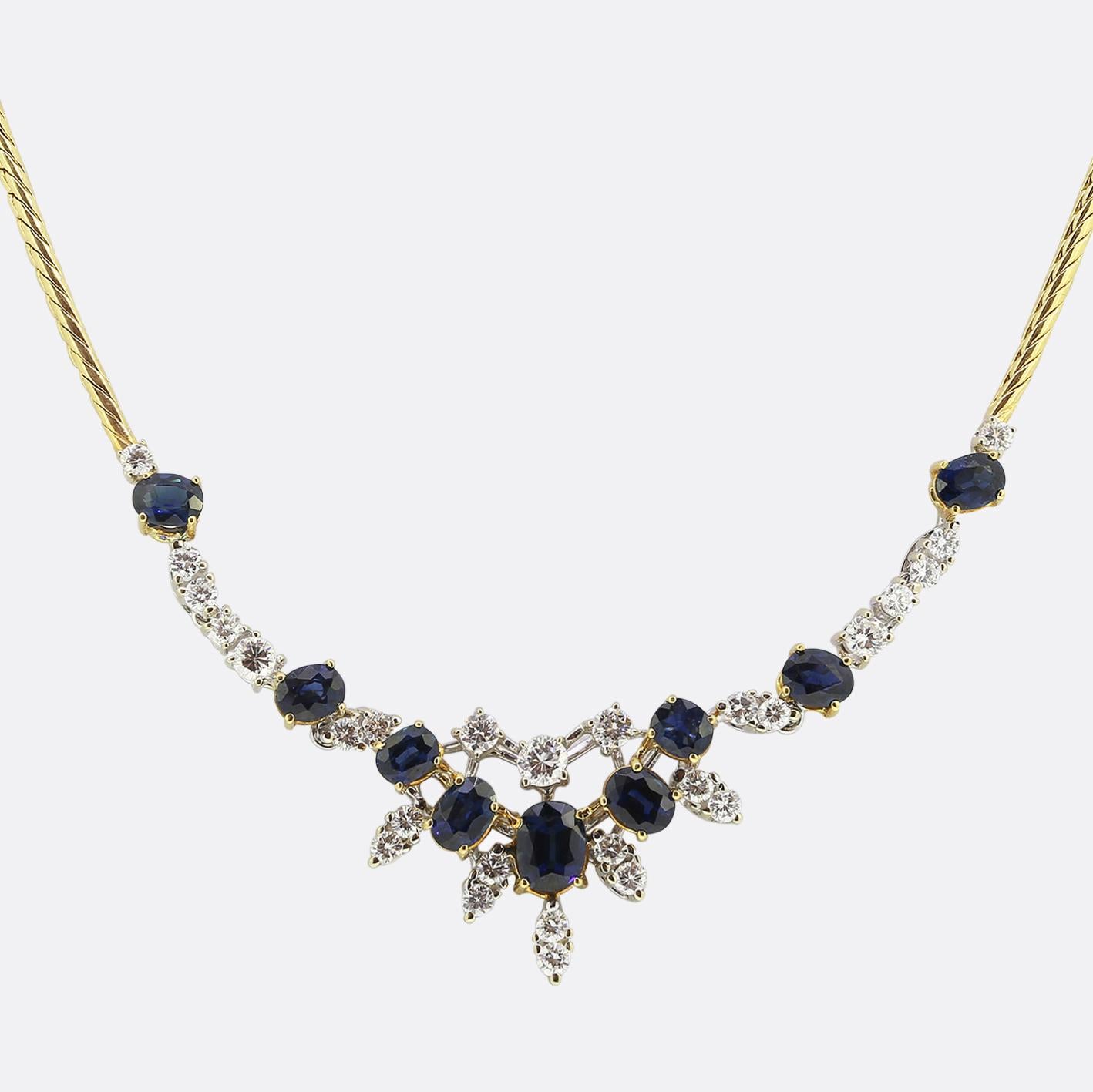 Mappin & Webb Sapphire and Diamond Necklace