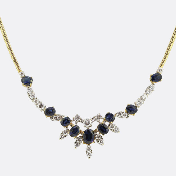 Mappin & Webb Sapphire and Diamond Necklace