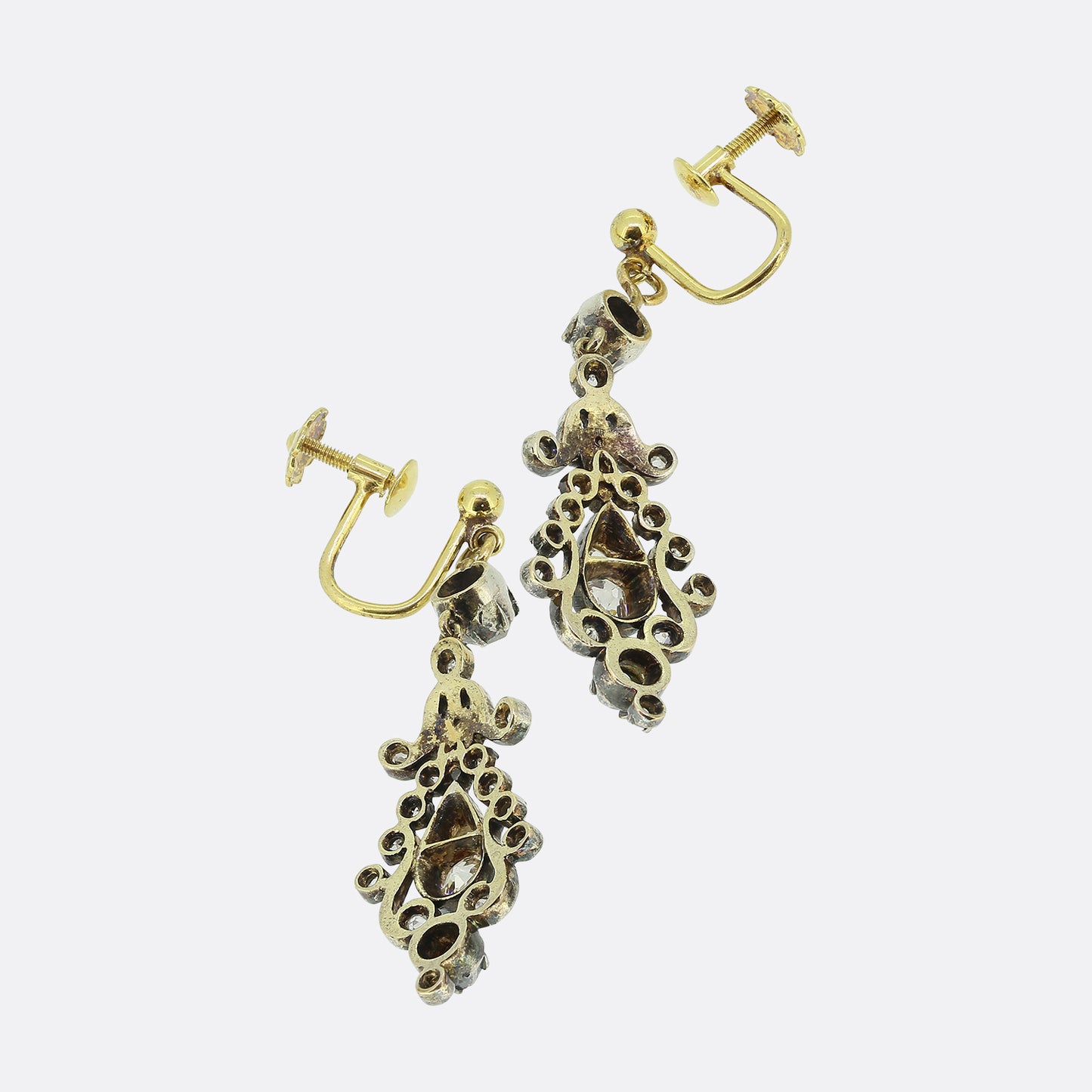 Victorian Diamond Drop Earring
