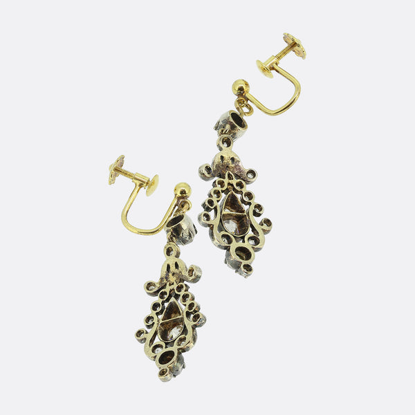 Victorian Diamond Drop Earring