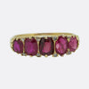 Antique Burmese Ruby Five Stone Ring
