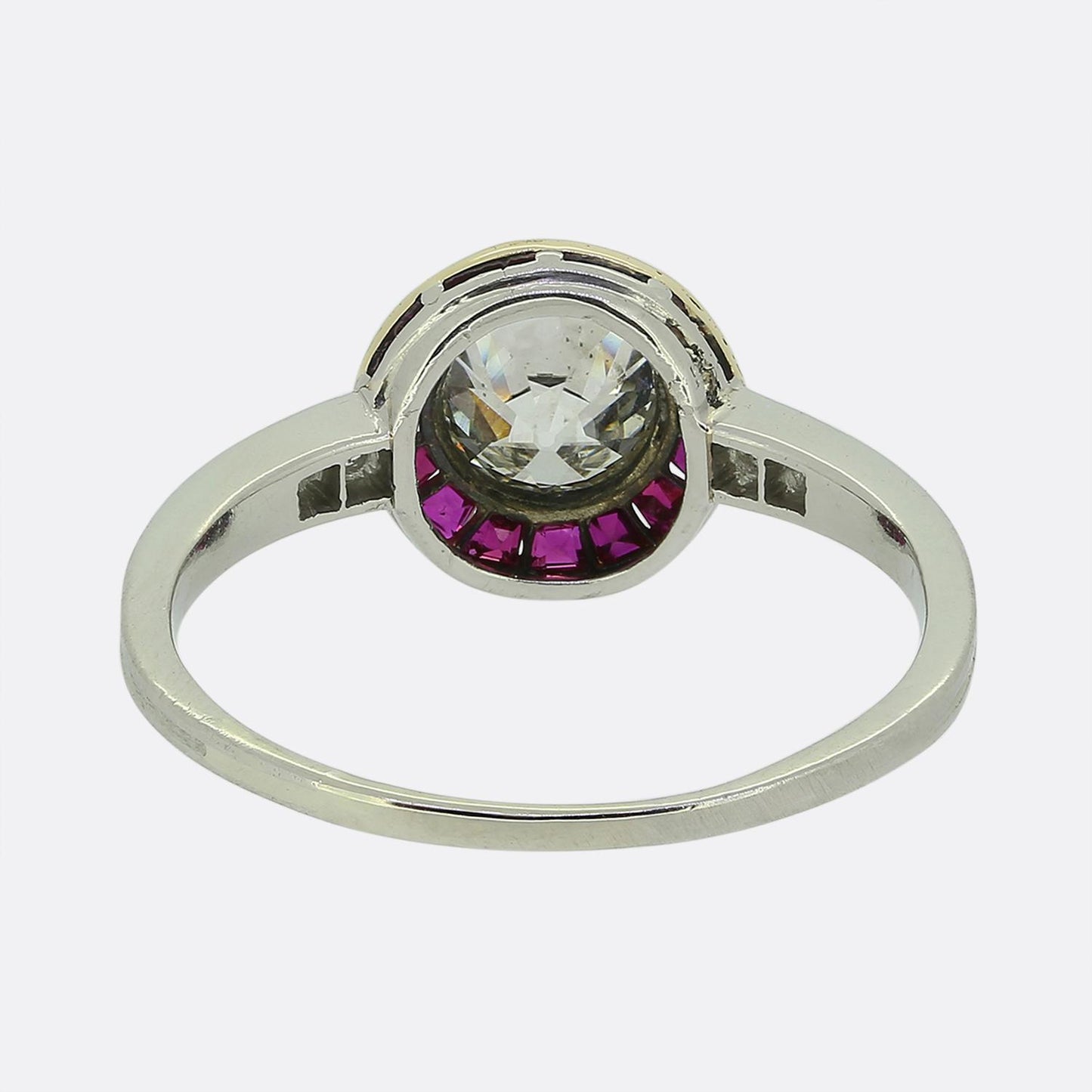 Art Deco Ruby and Diamond Target Ring