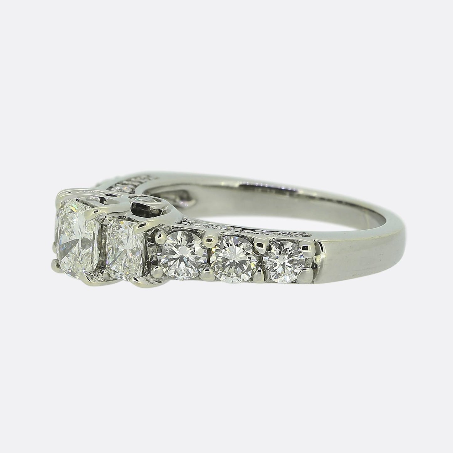 1.70 Carat Radiant Cut Diamond Engagement Ring
