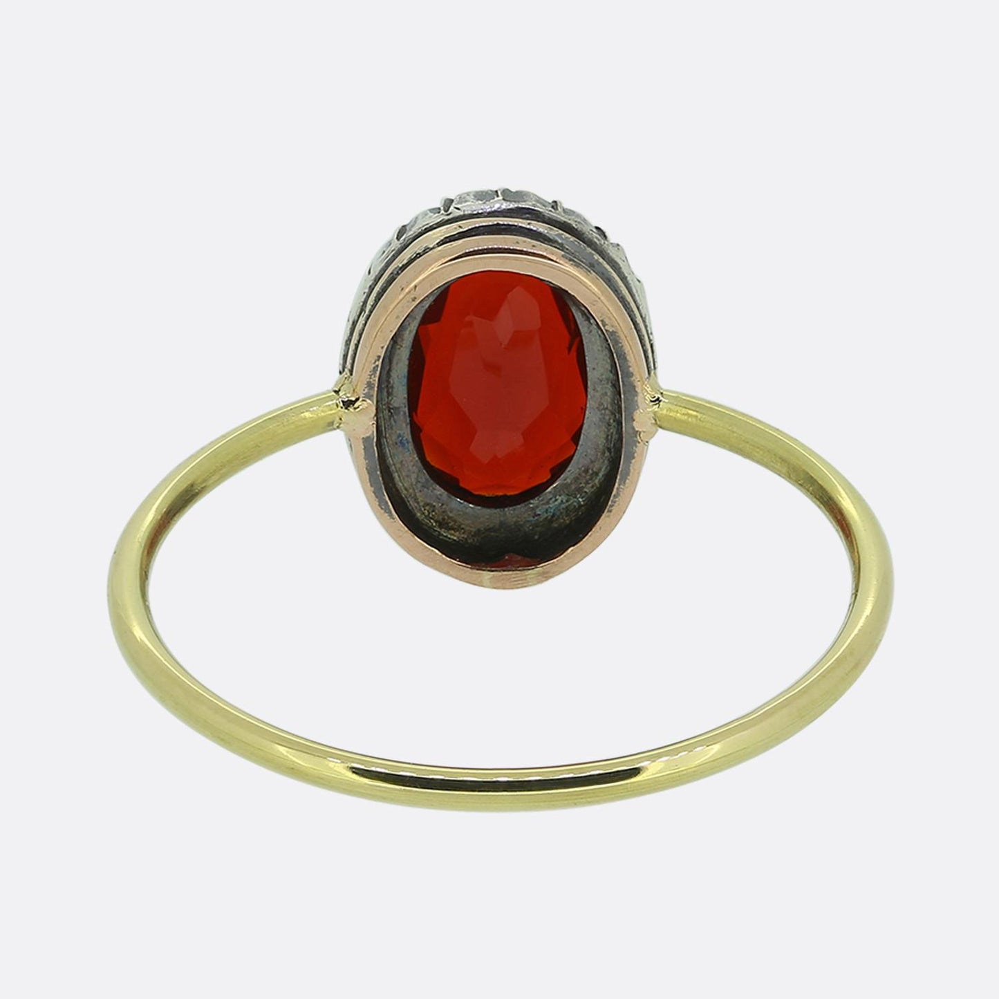 Antique Ruby and Diamond Cluster Ring