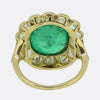6.45 Carat Colombian Emerald and Diamond Cluster Ring