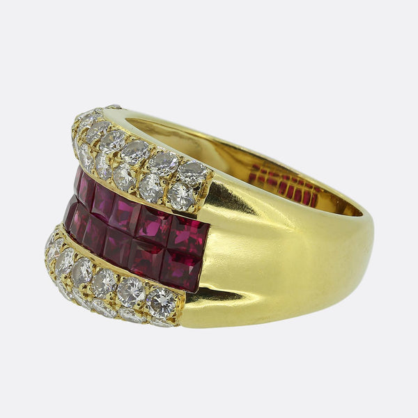 Vintage Ruby and Diamond Ring