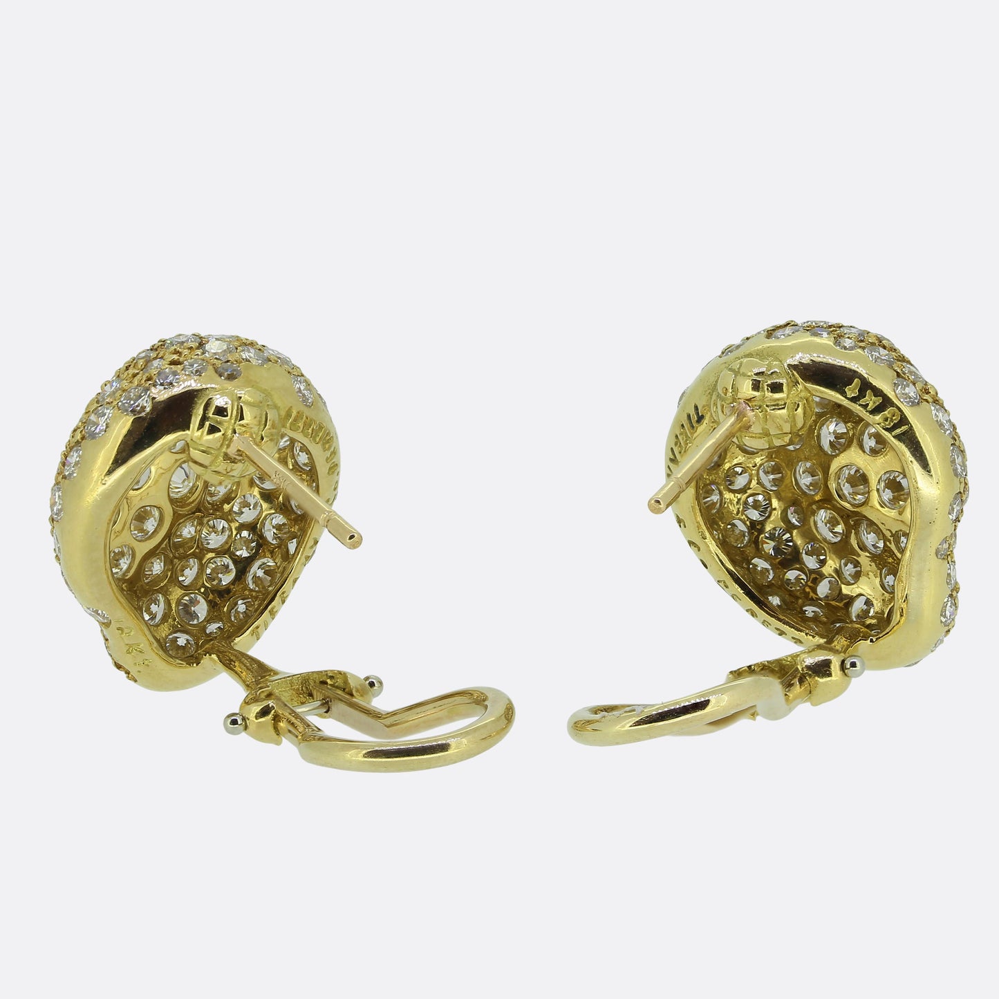 Tiffany & Co. Pavé Diamond Bean Earrings