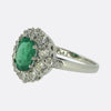 Vintage Emerald and Diamond Cluster Ring