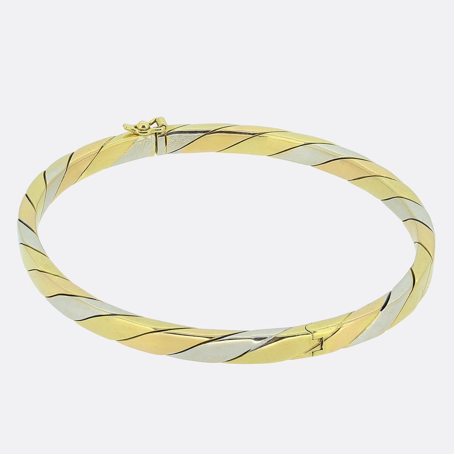 Vintage Three-Tone Gold Bangle