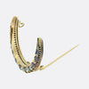 Antique Sapphire and Diamond Crescent Brooch