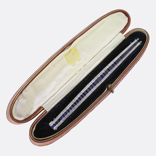 Cartier Art Deco Sapphire and Diamond Bracelet