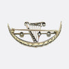 Victorian 2.50ct Diamond Harp Crescent Brooch