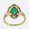 Victorian Emerald and Diamond Cluster Ring