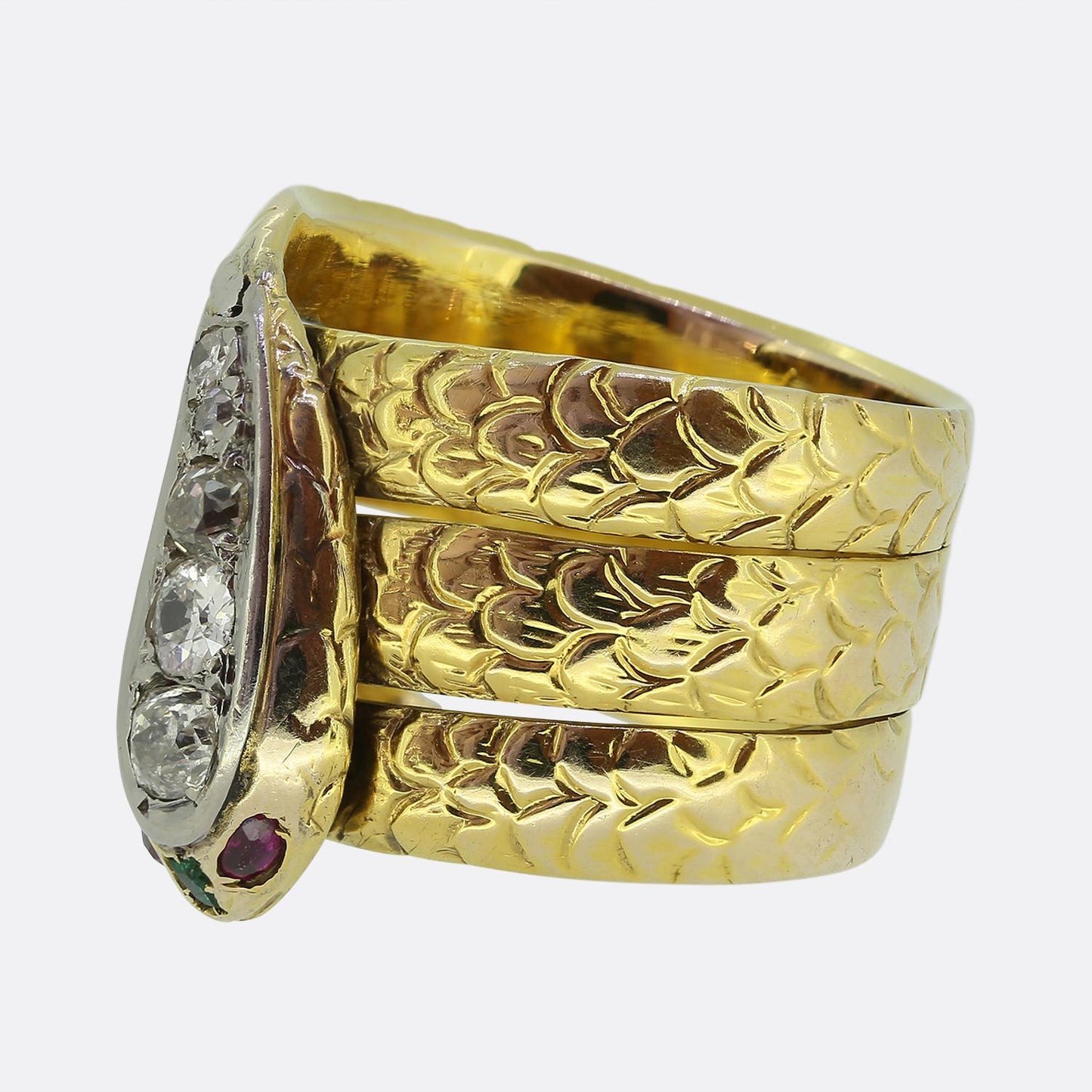 Victorian Diamond Snake Ring