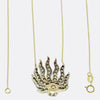 Victorian Diamond Cluster Pendant Necklace